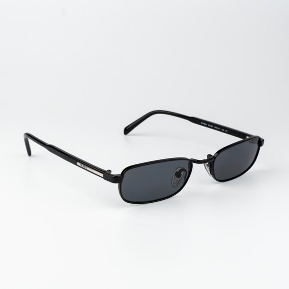 Prada Women Sunglasses Black Polarized Rectangle PRB54S 1AB5Z1 NEW AUTHENTIC - Picture 4 of 12